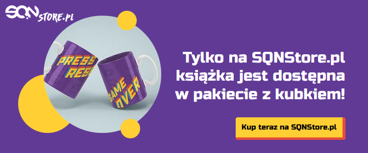 Baner reklamujacy zakup ksiazki w pakiecie z kubkiem na sqnstorepl